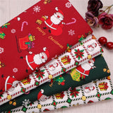 Christmas Cotton Fabric Patchwork Quilted Fabric for Dress Making Shirts Clothes Sewing Patchwork DIY Crafts - Rear View