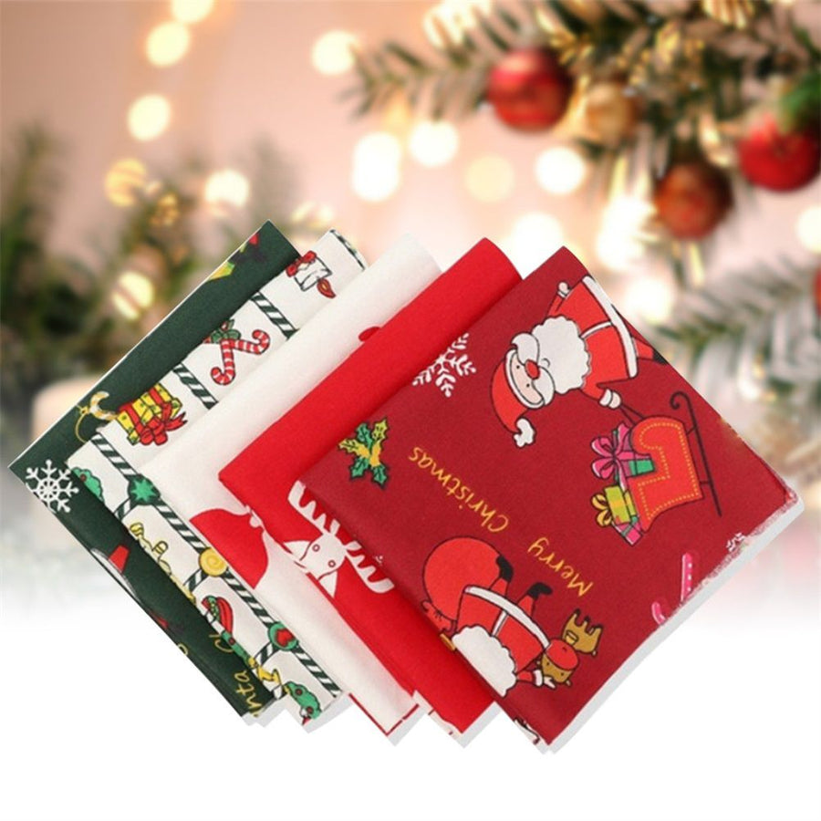 Christmas Cotton Fabric Patchwork Quilted Fabric for Dress Making Shirts Clothes Sewing Patchwork DIY Crafts