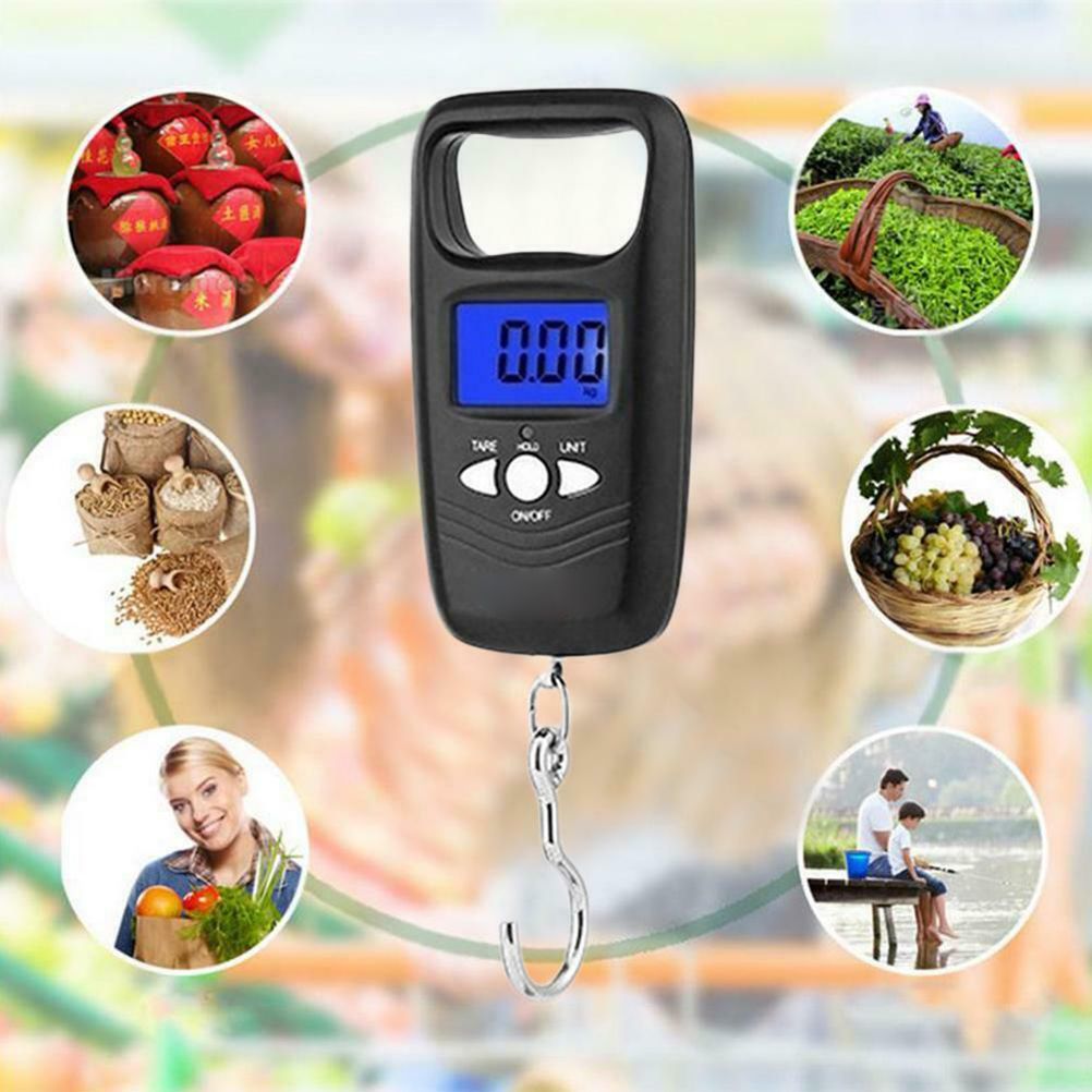 50kg Portable Fishing Digital Weight Scale Electronic Scale Pocket Hanging Hook Luggage Scale for Home Outdoor