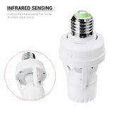360° Detected Dimmable Infrared Human Body Sensor Lamp Socket Lamp Bulb Adapter
