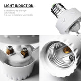 360° Detected Dimmable Infrared Human Body Sensor Lamp Socket Lamp Bulb Adapter - Side View