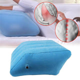 Inflatable Foot Rest Pillow Leg Knee Support Cushion Wedge Pillow for Office Home Travel Use - Rear View