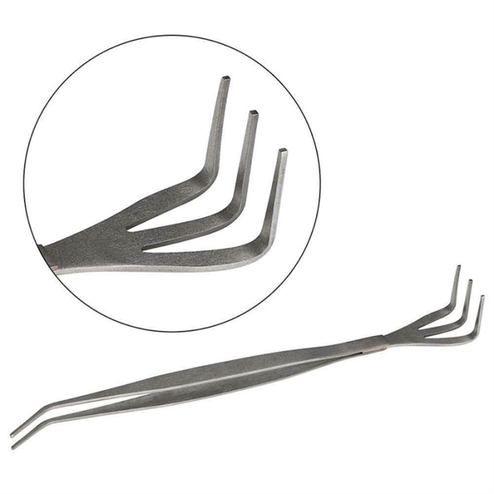 2 in 1 Bonsai Root Rake Stainless Steel Garden Tweezers Garden Tool