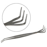 2 in 1 Bonsai Root Rake Stainless Steel Garden Tweezers Garden Tool - 45-Degree Angle