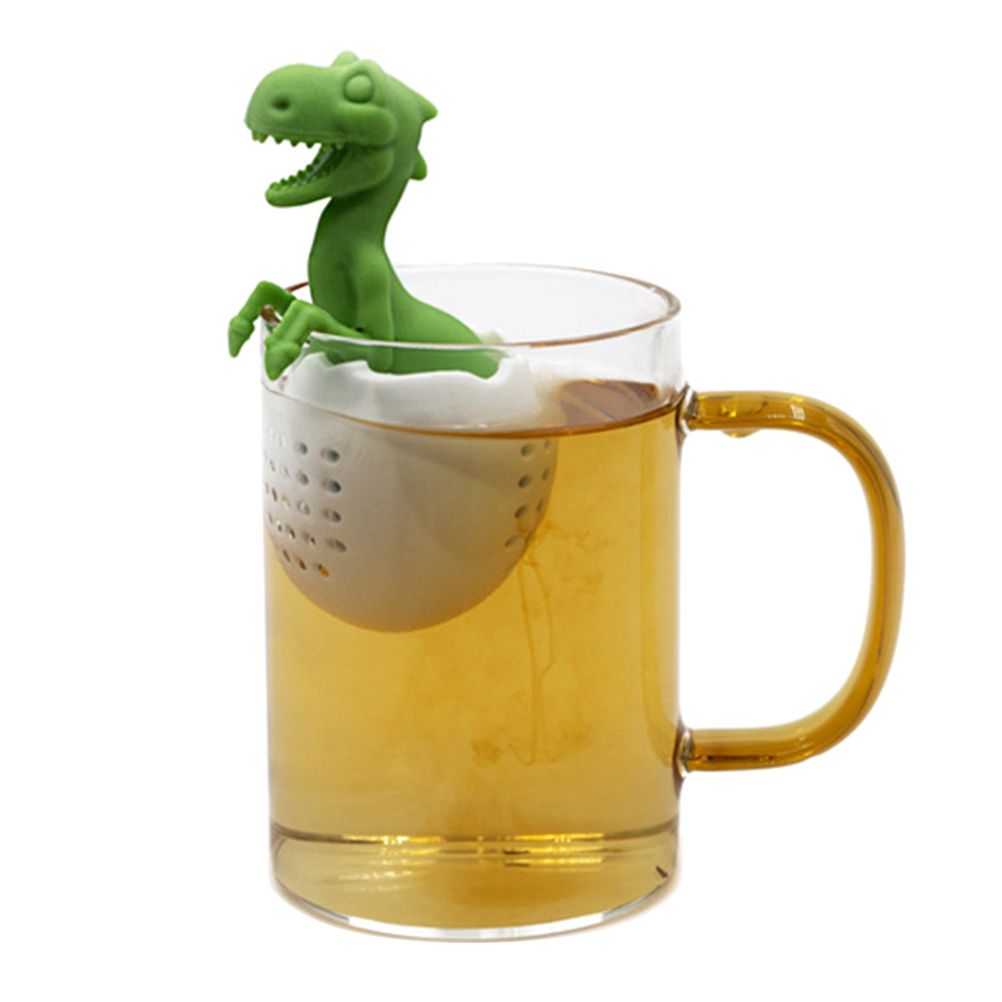 Dinosaurs Shaped Tea Filter Silicone Tea Infuser Heat Resistant Lovely Baby Dinosaurs Shaped Tea Infuser Tea Strainer