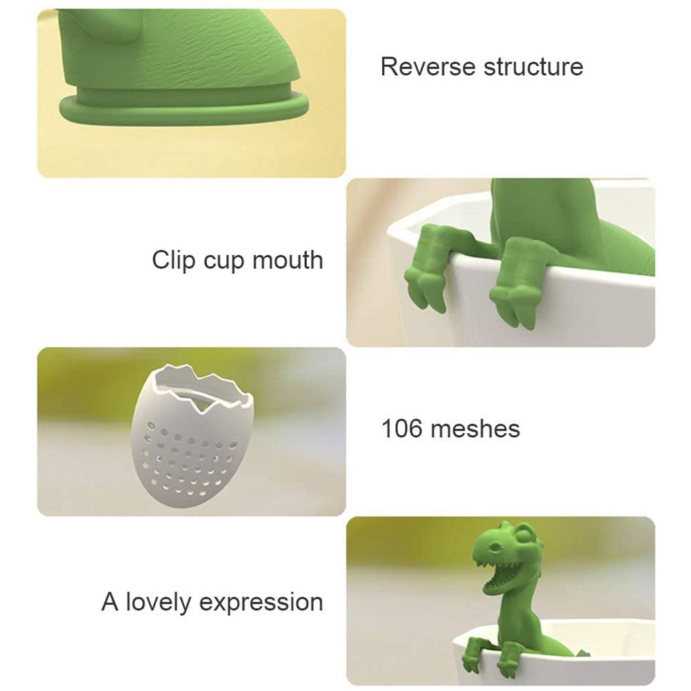 Dinosaurs Shaped Tea Filter Silicone Tea Infuser Heat Resistant Lovely Baby Dinosaurs Shaped Tea Infuser Tea Strainer