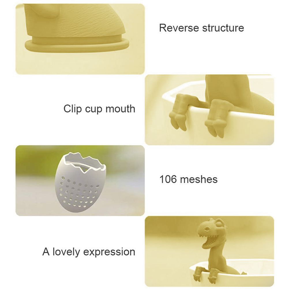 Dinosaurs Shaped Tea Filter Silicone Tea Infuser Heat Resistant Lovely Baby Dinosaurs Shaped Tea Infuser Tea Strainer