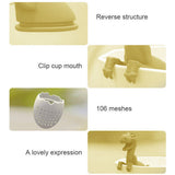 Dinosaurs Shaped Tea Filter Silicone Tea Infuser Heat Resistant Lovely Baby Dinosaurs Shaped Tea Infuser Tea Strainer - Top-Down View