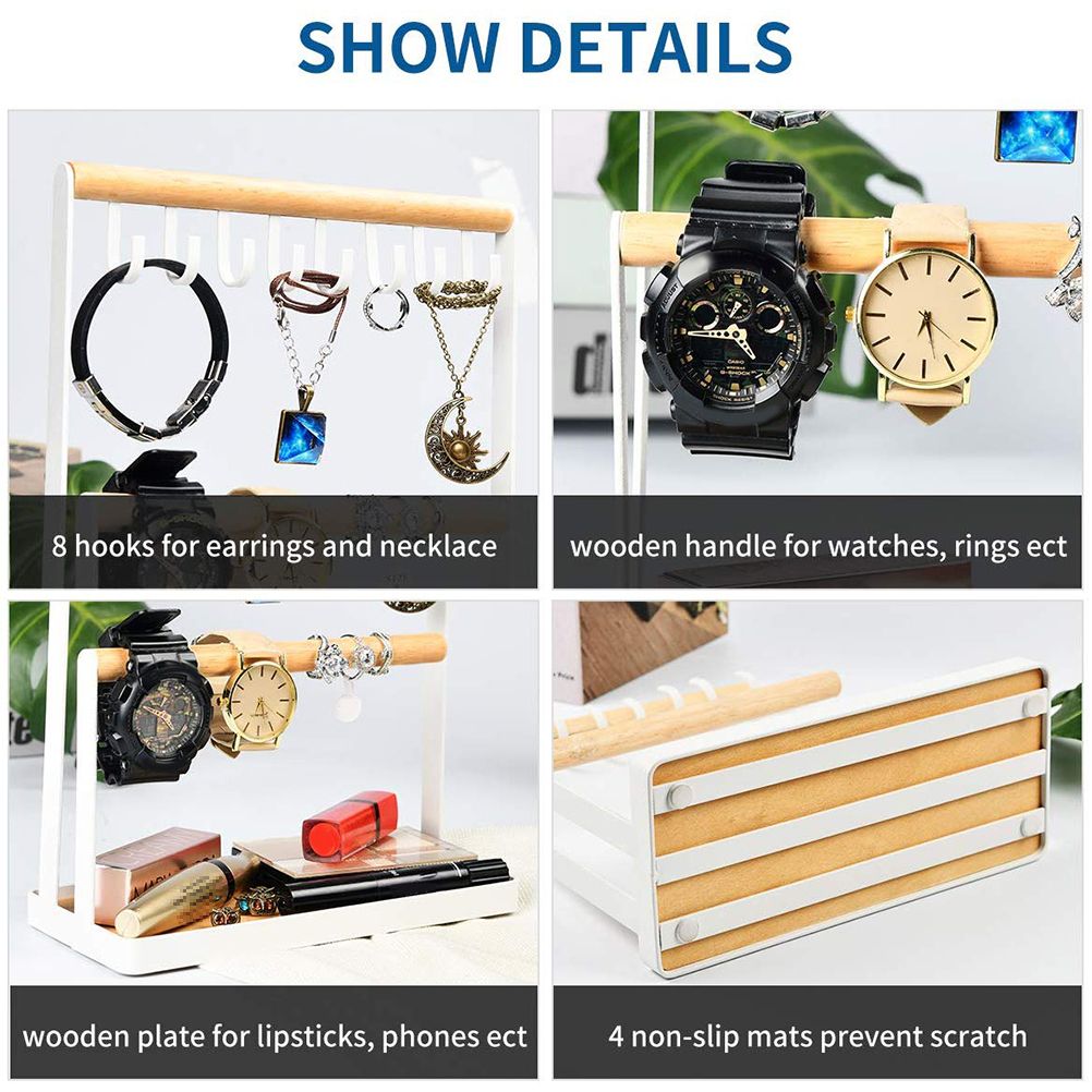 Wooden Jewelry Stand Multifunctional Jewelry Organizer Jewelry Display Stand