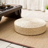 Chair Seat Mat Grass Cushion Pad Floor Mat Yoga Zen Handmade Round Straw Weave Pillow for Garden Dining Room Living Room Home Decor