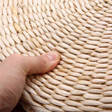 Chair Seat Mat Grass Cushion Pad Floor Mat Yoga Zen Handmade Round Straw Weave Pillow for Garden Dining Room Living Room Home Decor