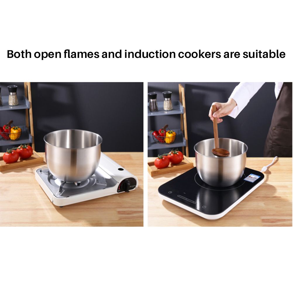 Stainless Steel Cake Mixing Basin with Lid Cream Basin Seasoning Bowl Baking Tools