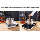 Stainless Steel Cake Mixing Basin with Lid Cream Basin Seasoning Bowl Baking Tools - Rear View