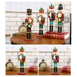 4Pcs 30cm Christmas Nutcracker Soldiers Wooden Soldier Nutcracker on Stand Home Decor Christmas Gift