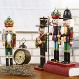 4Pcs 30cm Christmas Nutcracker Soldiers Wooden Soldier Nutcracker on Stand Home Decor Christmas Gift - Low Angle