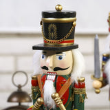 4Pcs 30cm Christmas Nutcracker Soldiers Wooden Soldier Nutcracker on Stand Home Decor Christmas Gift