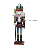 4Pcs 30cm Christmas Nutcracker Soldiers Wooden Soldier Nutcracker on Stand Home Decor Christmas Gift