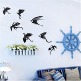 7pcs/Lot 3D Gothic Dragon Wall Sticker Inspired Dragon Wallpaper