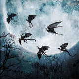 7pcs/Lot 3D Gothic Dragon Wall Sticker Inspired Dragon Wallpaper