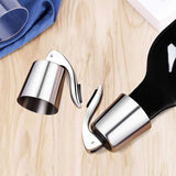 Stainless Steel Vacuum Sealed Wine Bottle Stopper Sealer Saver Preserver Champagne Closures Home Bar Tool - 45-Degree Angle
