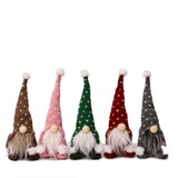Christmas Standing Faceless Doll Knitted Hat Christmas Tree Ornament Holiday Home Table Decor