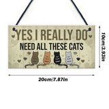 Wooden Funny Door Hanging Bedroom Christmas Cats Sign Pet Lover Hanging Plaques Friendship Sign Plaque for Home Bar Decor - Close-Up Angle