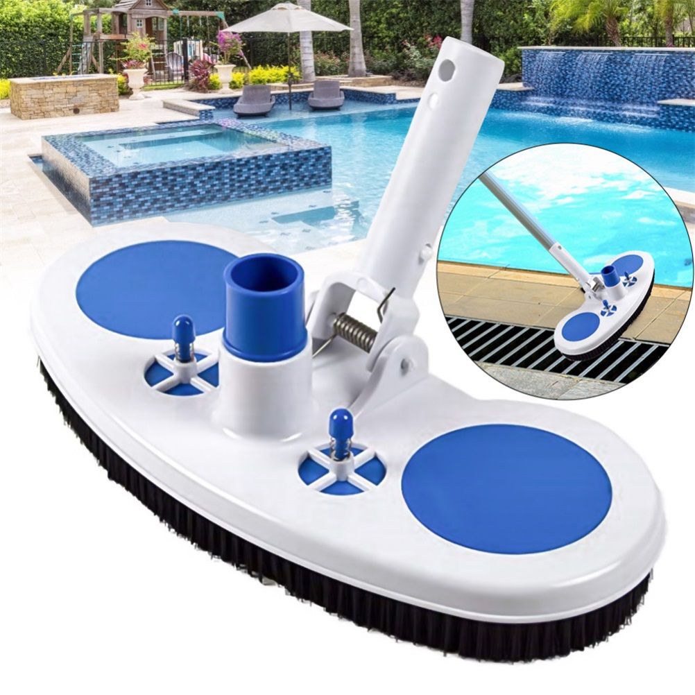 13inch Weighted Pool Vacuum Head with Nylon Bristles Swivel Hose Connection Cleaner for Swimming Pool