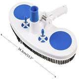 13inch Weighted Pool Vacuum Head with Nylon Bristles Swivel Hose Connection Cleaner for Swimming Pool - Side View