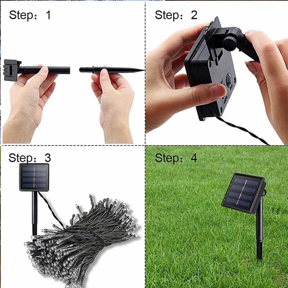 22M 200LEDs Solar String Light Waterproof Solar String Lights Outdoor Garden Solar Light Chain Holiday Christmas Tree Garland