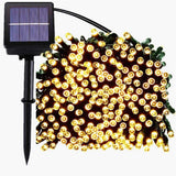 22M 200LEDs Solar String Light Waterproof Solar String Lights Outdoor Garden Solar Light Chain Holiday Christmas Tree Garland - Low Angle