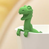 Dinosaur Shaped Tea Filter Silicone Tea Infuser Reusable Tea Bag Strainer - Top-Down View