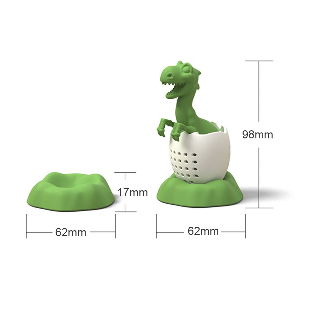 Dinosaur Shaped Tea Filter Silicone Tea Infuser Reusable Tea Bag Strainer