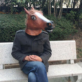 Horse Head Mask Novelty Cosplay Masquerade Halloween Funny Latex Animal Head Mask