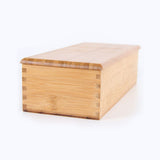 Bamboo Cutlery Storage Box Wooden Storage Container for Tableware Cosmetics