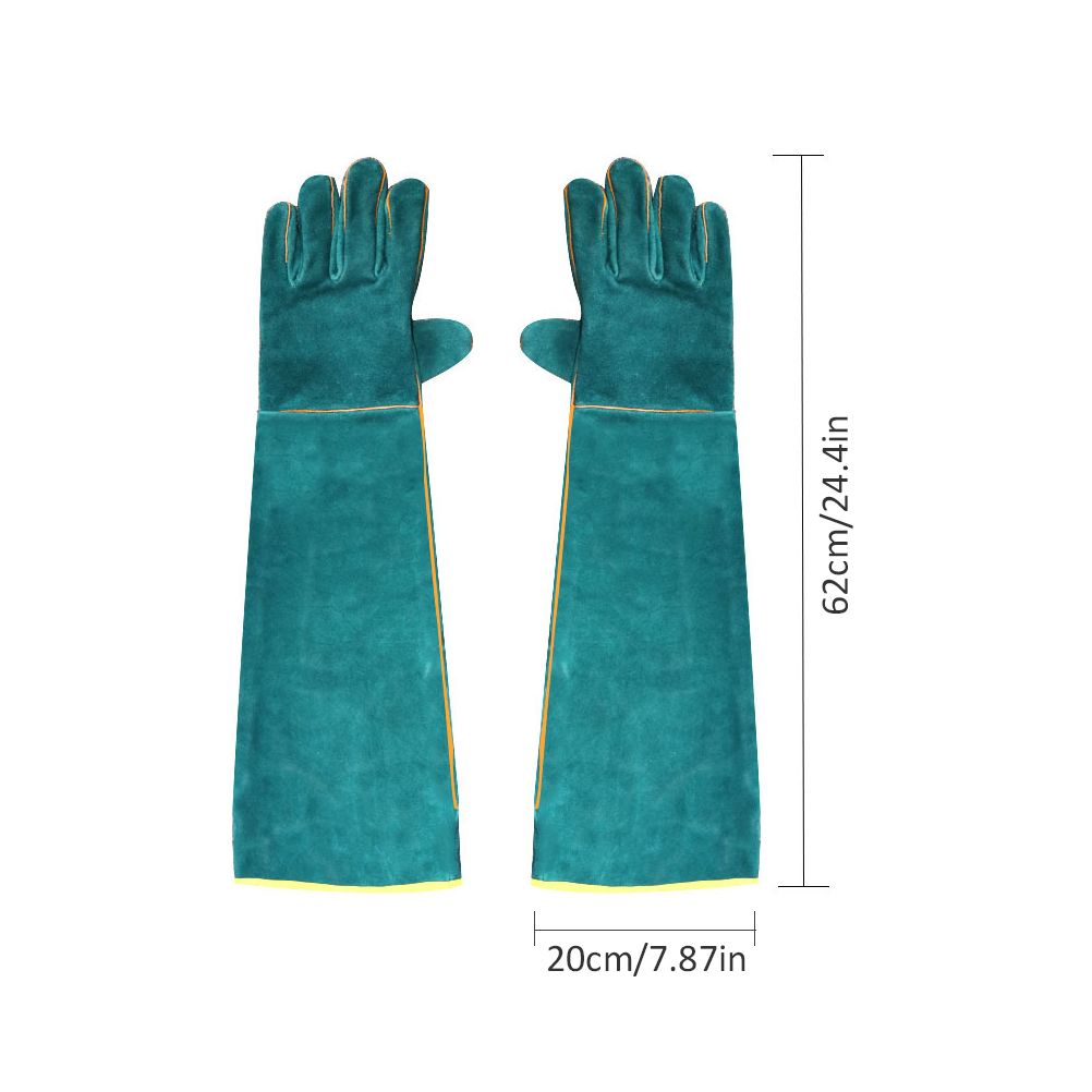 Anti Bite Safety Gloves Long Leather Protective Gloves Pets Grasping Bite Protection Glove
