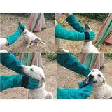 Anti Bite Safety Gloves Long Leather Protective Gloves Pets Grasping Bite Protection Glove