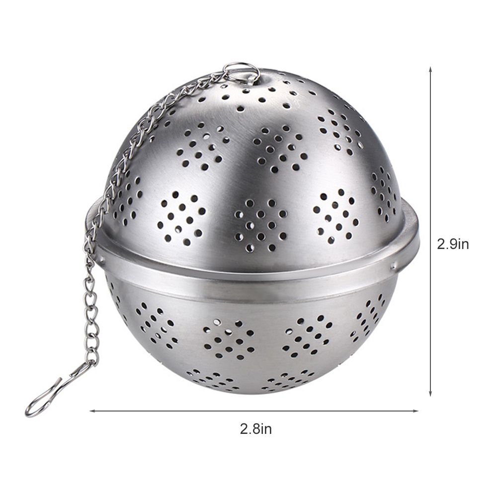 Stainless Steel Ball Tea Infuser Mesh Tea Filter Strainer with Hook for Loose Leaf Tea and Seasoning Spices