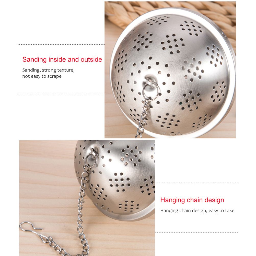 Stainless Steel Ball Tea Infuser Mesh Tea Filter Strainer with Hook for Loose Leaf Tea and Seasoning Spices