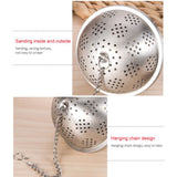 Stainless Steel Ball Tea Infuser Mesh Tea Filter Strainer with Hook for Loose Leaf Tea and Seasoning Spices - 45-Degree Angle