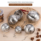 Stainless Steel Ball Tea Infuser Mesh Tea Filter Strainer with Hook for Loose Leaf Tea and Seasoning Spices