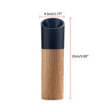 Wooden Salt Pepper Grinder Hand Movement Wood Pepper Mill with Ceramic Grinding Cord Kitchen Grinding Tools - Side View