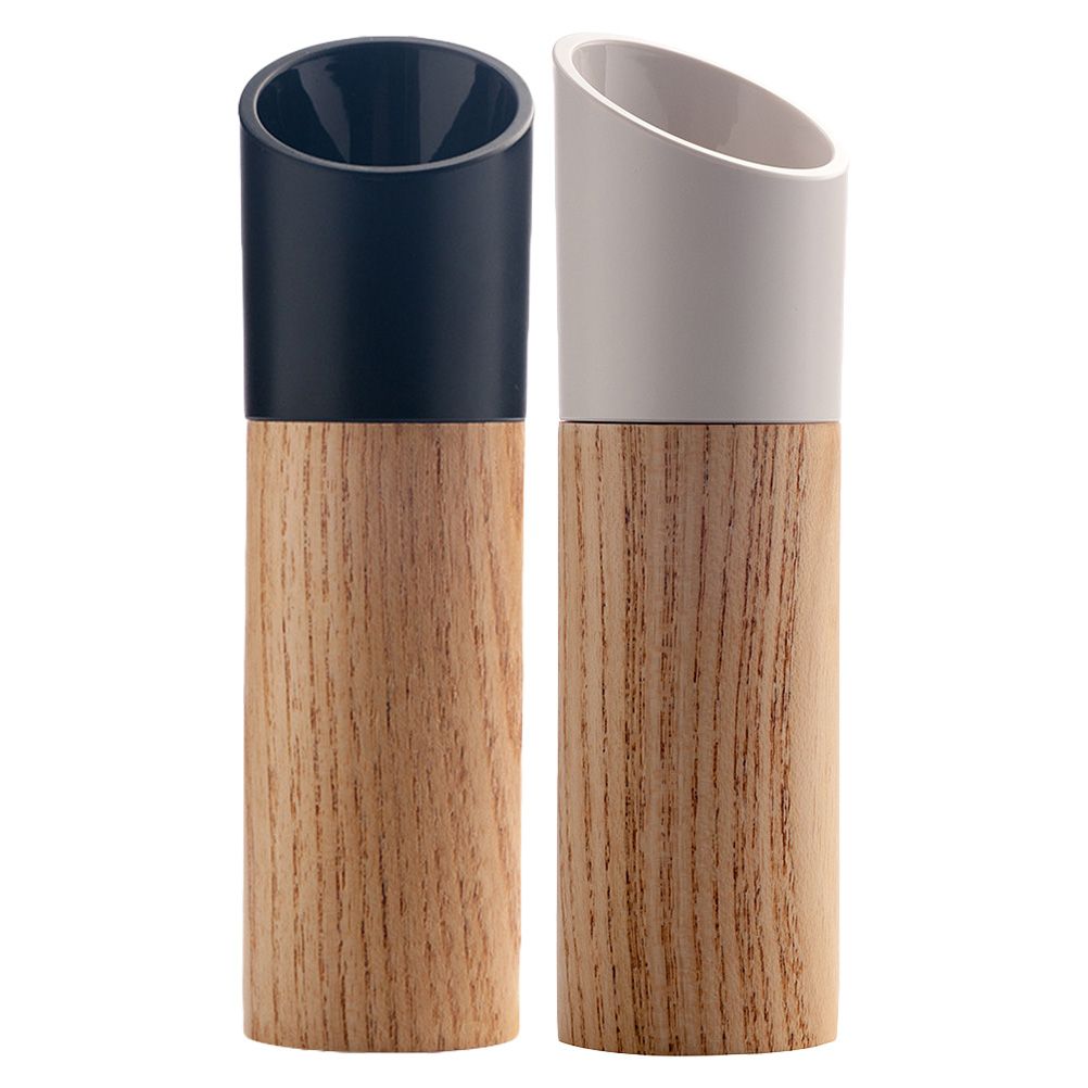 Wooden Salt Pepper Grinder Hand Movement Wood Pepper Mill with Ceramic Grinding Cord Kitchen Grinding Tools