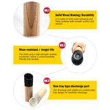 Wooden Salt Pepper Grinder Hand Movement Wood Pepper Mill with Ceramic Grinding Cord Kitchen Grinding Tools