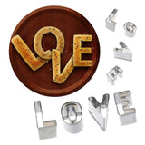 Mini Letter Cutters Stainless Steel Alphabet Cutter Set Baking Mold Tools for s Cake - 45-Degree Angle