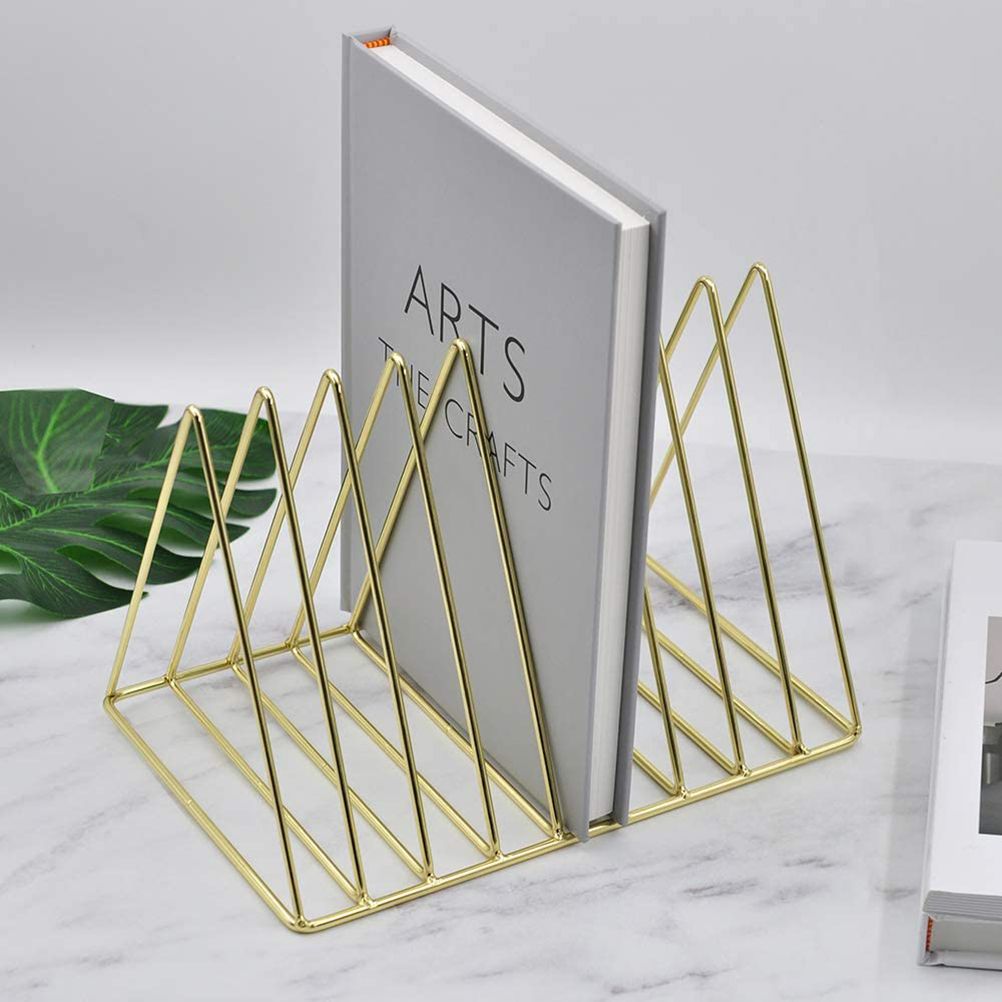 File Holder Organizer Triangle Record Album Holder Magazine Wire Rack Desk Storage Decor for Home Office