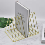 File Holder Organizer Triangle Record Album Holder Magazine Wire Rack Desk Storage Decor for Home Office