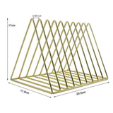 File Holder Organizer Triangle Record Album Holder Magazine Wire Rack Desk Storage Decor for Home Office