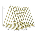 File Holder Organizer Triangle Record Album Holder Magazine Wire Rack Desk Storage Decor for Home Office