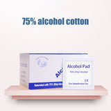 100 Pcs 75% Alcohol Disinfectant Cotton Slices Wet Wipe for Outdoor Skin Cleaning Care - Front View