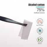 100 Pcs 75% Alcohol Disinfectant Cotton Slices Wet Wipe for Outdoor Skin Cleaning Care - Top-Down View